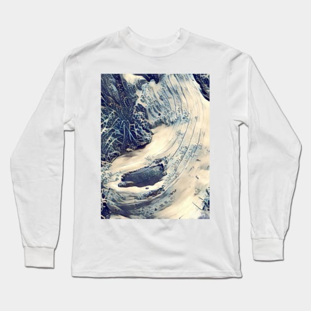 Japanese Waves Long Sleeve T-Shirt by Dturner29